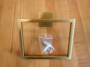 Towel Holder Brushed Gold Steel Towel Ring Bathroom Towel Hanger 5.5”x 5.16" - Picture 1 of 7