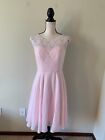 ANGVNS Women Size 8 Pink Top Floral Lace Sleeveless A Line Dress