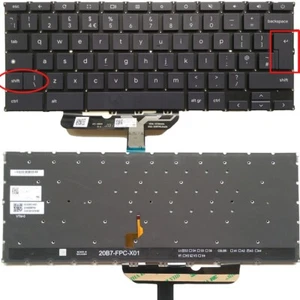 Teclado retroiluminado para computadora portátil del Reino Unido para ASUS Chromebook CX9400 CX9400CEA Layoout del Reino Unido - Imagen 1 de 5
