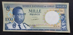 Congo D.R. 1000 Francs 15.12.1961 P.8a - Picture 1 of 2