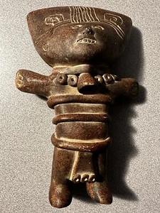 Vintage Inca Mayan Aztec Figurine Mexico Clay Pottery Wall Decoration. - Picture 1 of 10