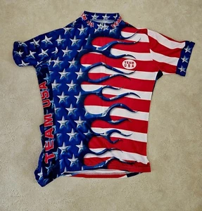 Vintage Olympic Team USA Cycling Jersey Size X Large Looks Unworn Albertville ?? - Picture 1 of 3