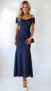 Abito in velluto burnout con spalle scoperte Tahari Asl, taglia 14 - Foto 1 di 2