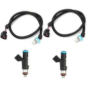 Pair Fuel Injectors & Harness For Polaris RZR Ranger 800 Crew 800 XP 800 2011-14 - Picture 1 of 7