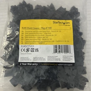 StarTech 100 RJ45 Dust Covers Reusable RJ45 for Hubs/Switches RJ45COVER - Picture 1 of 1