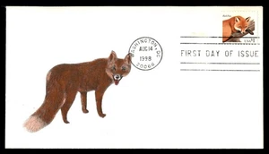 Mayfairstamps US FDC 1998 Red Fox Colored cachet FirsT Day Cover aau_05693 - Picture 1 of 2