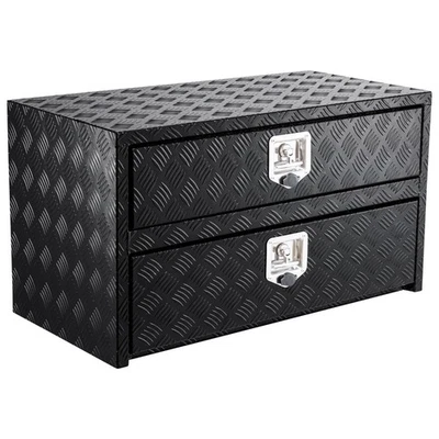 Two-Tier Aluminum Truck Tool Box with Drawer Lock & Keys 24"x 18"x 20" - Image 1 of 4