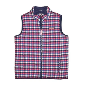 Chaleco Reversible Sherpa Shep VINEYARD VINES $118 Azul Sólido Guinga Niña L - Imagen 1 de 6
