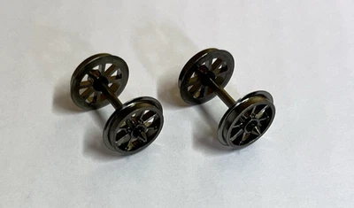 2x HORNBY R8098 OO Gauge Metal Spoked Wheels - Wagon / Carriage Brand New