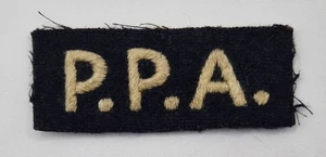 Rare Original WW2 British Army P.P.A. Popski`s Private Army Cloth Shoulder Title - Picture 1 of 8