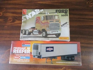 Vintage AMT/Matchbox Snap Tite Ford CL 9000 COE / Reefer Trailer Model kit - Picture 1 of 20