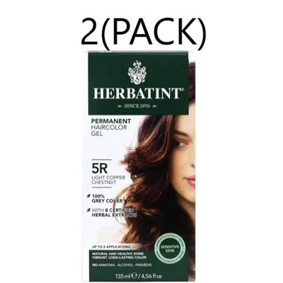 PACK 2 Herbatint 5R Color de Pelo Permanente Cobre Claro Castaño El embalaje puede variar Foto 1 de 4