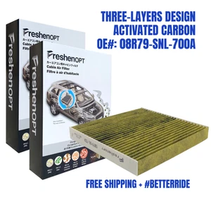 2 PCS FreshenOPT 3-Layer Cabin Filter for Civic Accord OE: 08R79SNL700A CF10134 - Picture 1 of 9