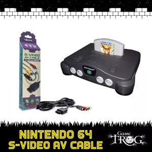 Nintendo 64 - N64 - S-VIDEO AV / RCA Cable - High-Definition - Stereo / Video - Picture 1 of 7