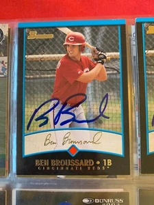 BEN BROUSSARD AUTOGRAPHED SIGNED 2001 BOWMAN GOLD CARD REDS COA - Picture 1 of 1