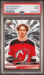 2023-24 upper deck luke hughes outburst #750 PSA 9 - Bild 1 von 2