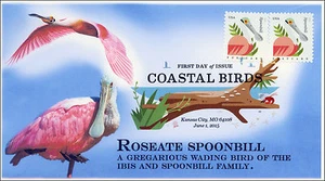 SC 4994 2015, Coastal Birds, Roseate Spoonbill, FDC, DCP, 15-169 - Picture 1 of 1