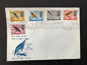 ETHIOPIA 1966 BIRDS 5v FIRST DAY COVER - Picture 1 of 1