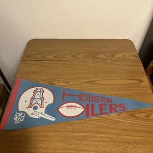 Rare Vintage Original 1967 Houston Oilers NFL AFL Football Flag Pennant 1 Bar - Picture 1 of 24