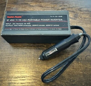 Radio Shack 12V DC : 115V AC 140W Switched Car Power Inverter 22-132B Metal Case - Picture 1 of 1