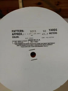 1 Spool of CREAM Ribbon Solid Color 1.5" inch 50 Yards Pattern 3015 NEW - Picture 1 of 3