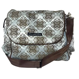 Petunia Pickle bottom embroidered Diaper bag BoxU Mint and brown Backpack - Picture 1 of 12