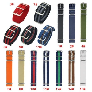 Nylon Watches Bands Sport Fabric Wrist Strap Replacement Wristband 18 20 22mm - Picture 1 of 20