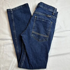 Wrangler Denim Blue Jeans Boys 12 Regular Western Cowboy Rodeo Adjustable Waist - Picture 1 of 7