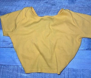 Wild Fable Crop Yellow Ribbed Open Back Top Women’s XS - Picture 1 of 3