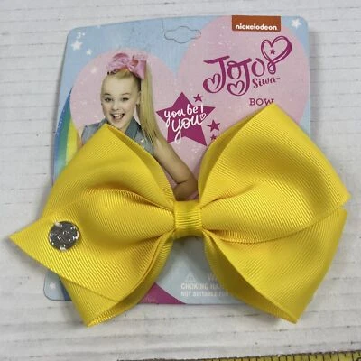 Nickelodeon JoJo Siwa Girls Signature Collection Basic Hair Bow Clip Yellow - Image 1 of 4
