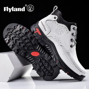 Botas Chukka FLYLAND Clásicas De Colección de Cuero Genuino Informales Zapatos al Aire Libre - Imagen 1 de 54