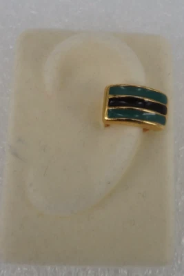 Neugablonz: Ohrklammer/Ohrclip mit Emaille um 1970er Jahre (116199) - Bild 1 von 4