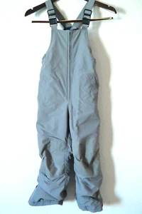 Lands End Kids Stormer Waterproof Iron Knee reinforced Snow Bibs Youth sz 6 Grey - Picture 1 of 5