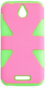 HR Wireless HTC Desire 510 Dynamic Slim Hybrid Cover Hot Pink/Neon Green - Picture 1 of 2