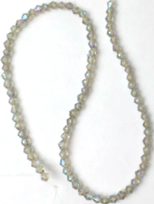 2-14" пряди 166 винтажный чешский 4 мм светло дымчатый серый AB биконы красивые бусины - Изображение 1 из 4