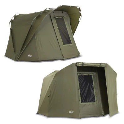 Lucx® Bivvy + Winterskin Angelzelt + Überwurf Karpfenzelt "Coon" 1 - 2 Mann Zelt - Bild 1 von 4