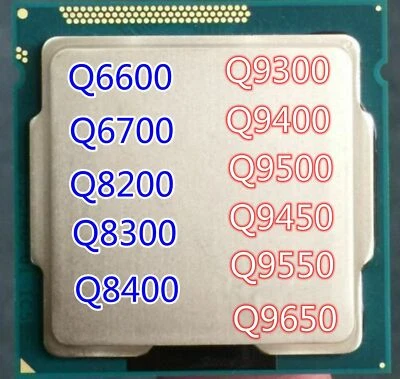 Intel Q6600 Q6700 Q8200 Q8300 Q8400 Q9300 Q9400 Q9500 Q9450 Q9550 Q9650 CPU LOT - Image 1 of 4
