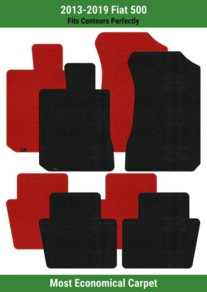 Передние и задние коврики Lloyd Velourtex для Fiat 500 2013–2019 годов выпуска  - Изображение 1 из 4
