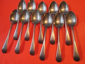 11 Antique Victorian Joseph Gilbert and Co. Ltd. Silver Plate SPOONS Birmingham - Picture 1 of 3