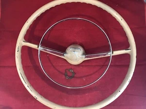 1955-56 Chevrolet Steering Wheel With Horn Ring & Horn Cap - Picture 1 of 11