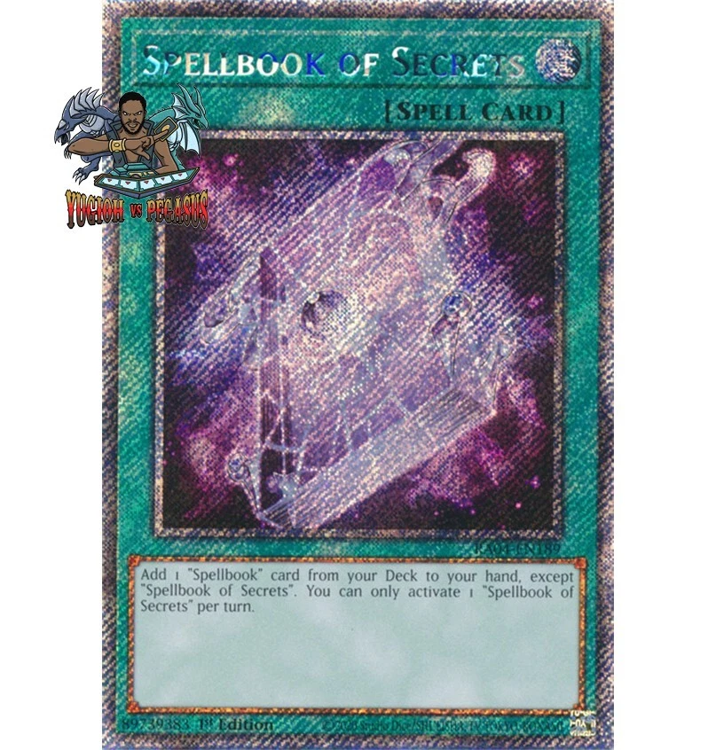 Yugioh! 1x Spellbook of Secrets RA04-EN189 Platinum Secret Rare 1st Ed NM - Image 1 of 1