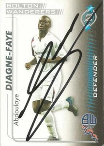 ABDOULAYE DIAGNE-FAYE SIGNED BOLTON 2005/2006 SHOOT OUT TRADING CARD+COA - Picture 1 of 1