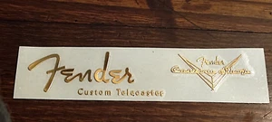 METALLIC FENDER TELECASTER CUSTOM HEADSTOCK CUSTOM SHOP / LOGO METALLIQUE FENDER - Imagen 1 de 2