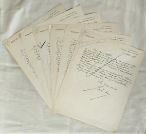 6 LETTERS, FRENCH EROTIC PROVOCATIVE JEWISH WRITER / PUBLISHER JULES LEVY 1930s - Picture 1 of 7