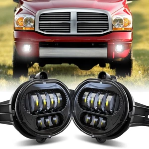 2PCS LED FOG LIGHTS FOR Dodge Ram 1500 2500 3500 Pickup 2002-2008 Plug & Play - Picture 1 of 9