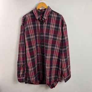Stetson Western Shirt Men's 3XL Button Up Red Plaid Cowboy Casual 100% Cotton - Picture 1 of 7