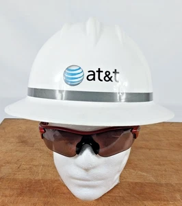 Casco de seguridad de colección AT&T Bullard ala completa casco duro blanco ANSI Z89.1 clase E G - Imagen 1 de 7
