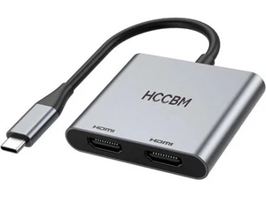 USB C to Dual HDMI Adapter, Dual Monitors Adapter USB C Hub with 2 HDMI Docki... - Afbeelding 1 van 4