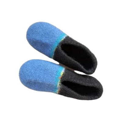 Unisex Wolle Gefilzte Hausschuhe Frauen Männer Indoor Gr. 42/43  NEU - Bild 1 von 2