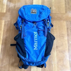 Marmot Ultra Kompressor Alpinist Backpack Blue Hiking Pack Nylon Outdoor NOS - Picture 1 of 10